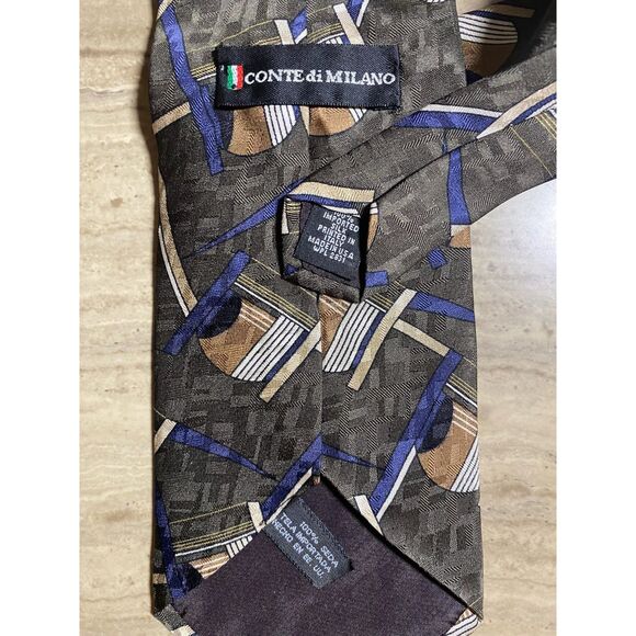 2 CONTE di MILANO Italian Silk Ties - Picture 4 of 8